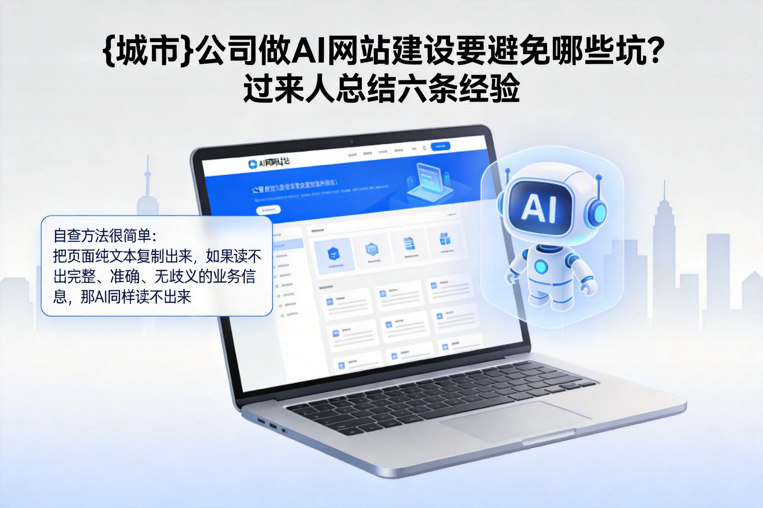 铜仁公司做AI网站建设要避免哪些坑？过来人总结六条经验