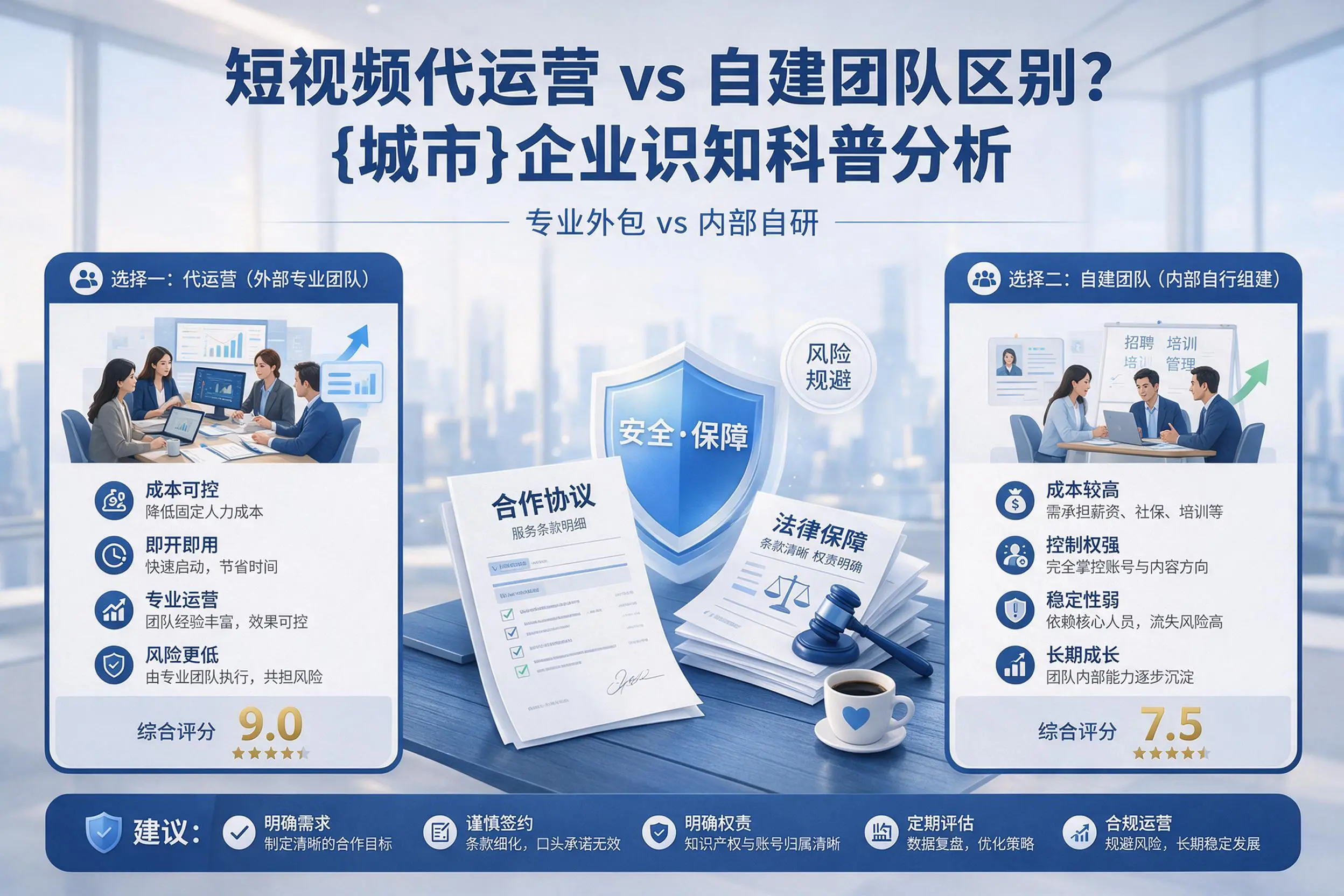 短视频代运营与自建团队区别?铜仁企业认知科普分析