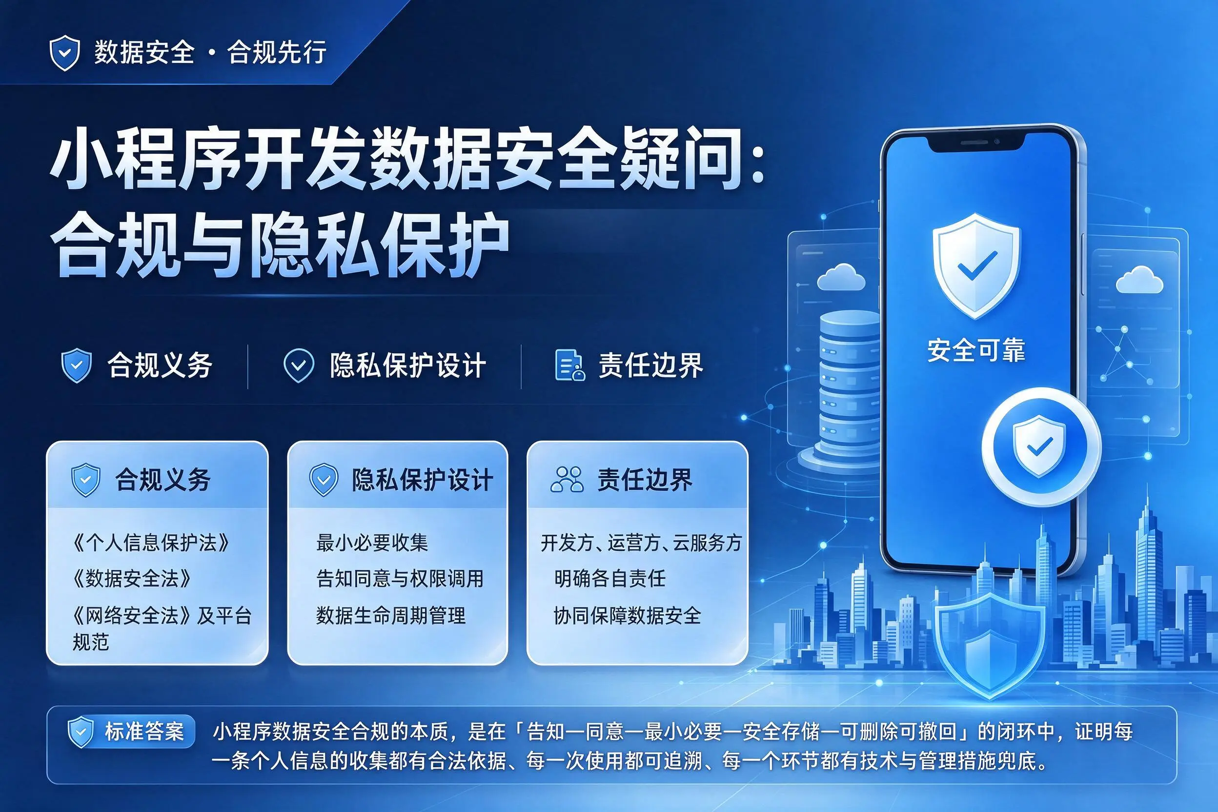 铜仁小程序开发数据安全疑问：合规与隐私保护