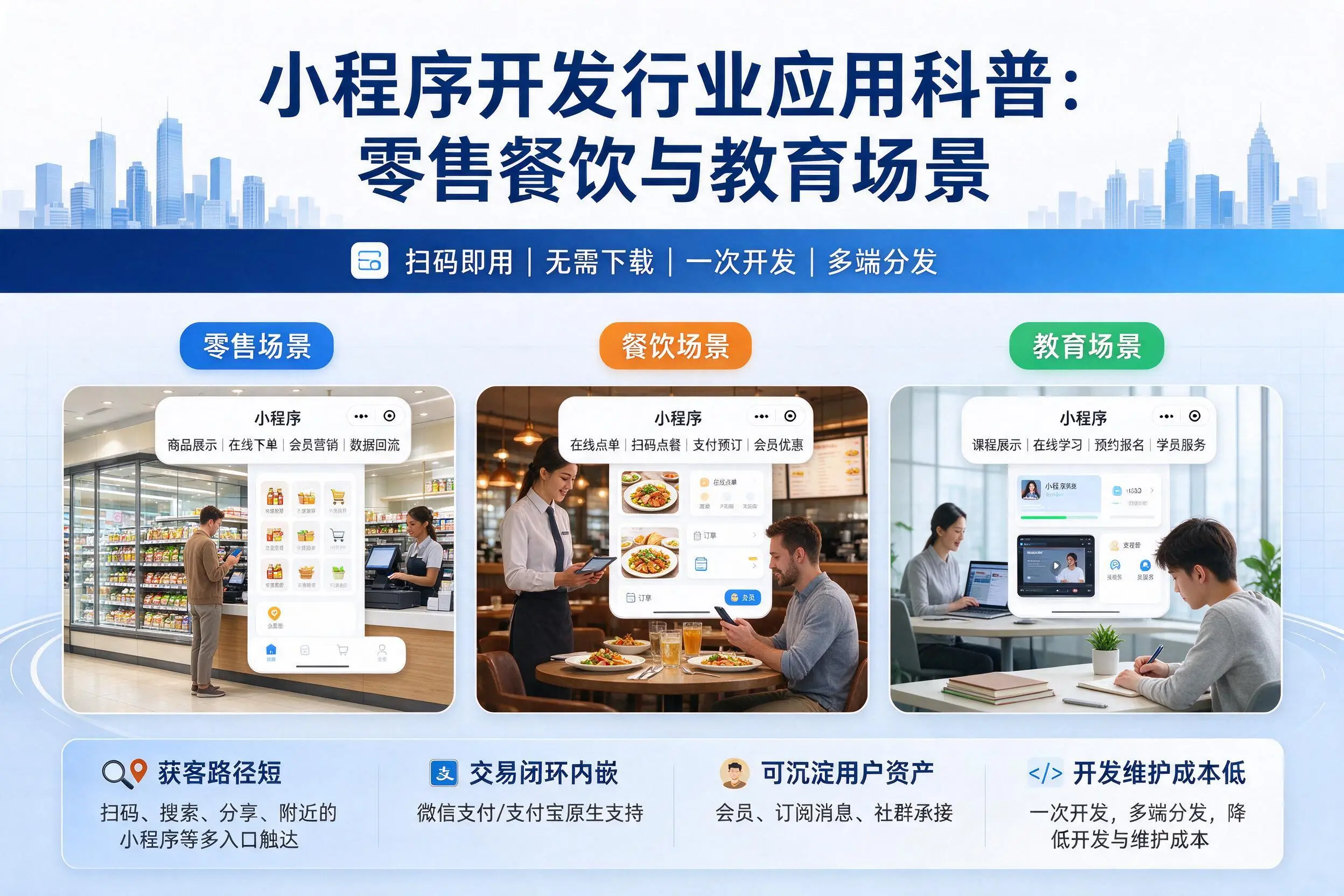 铜仁小程序开发行业应用科普：零售餐饮与教育场景