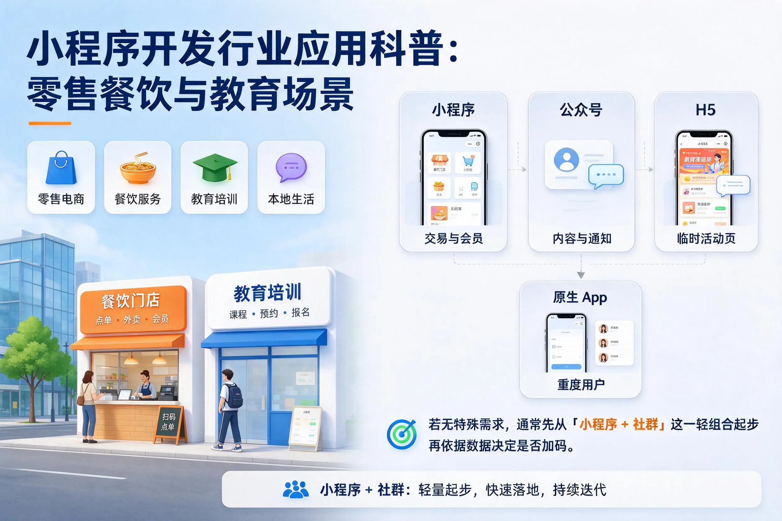 铜仁小程序开发行业应用科普：零售餐饮与教育场景