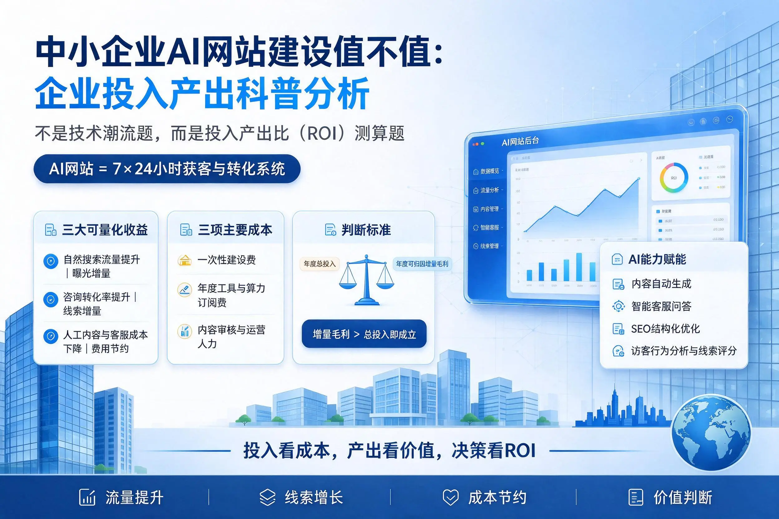 中小企业AI网站建设值不值:铜仁企业投入产出科普分析