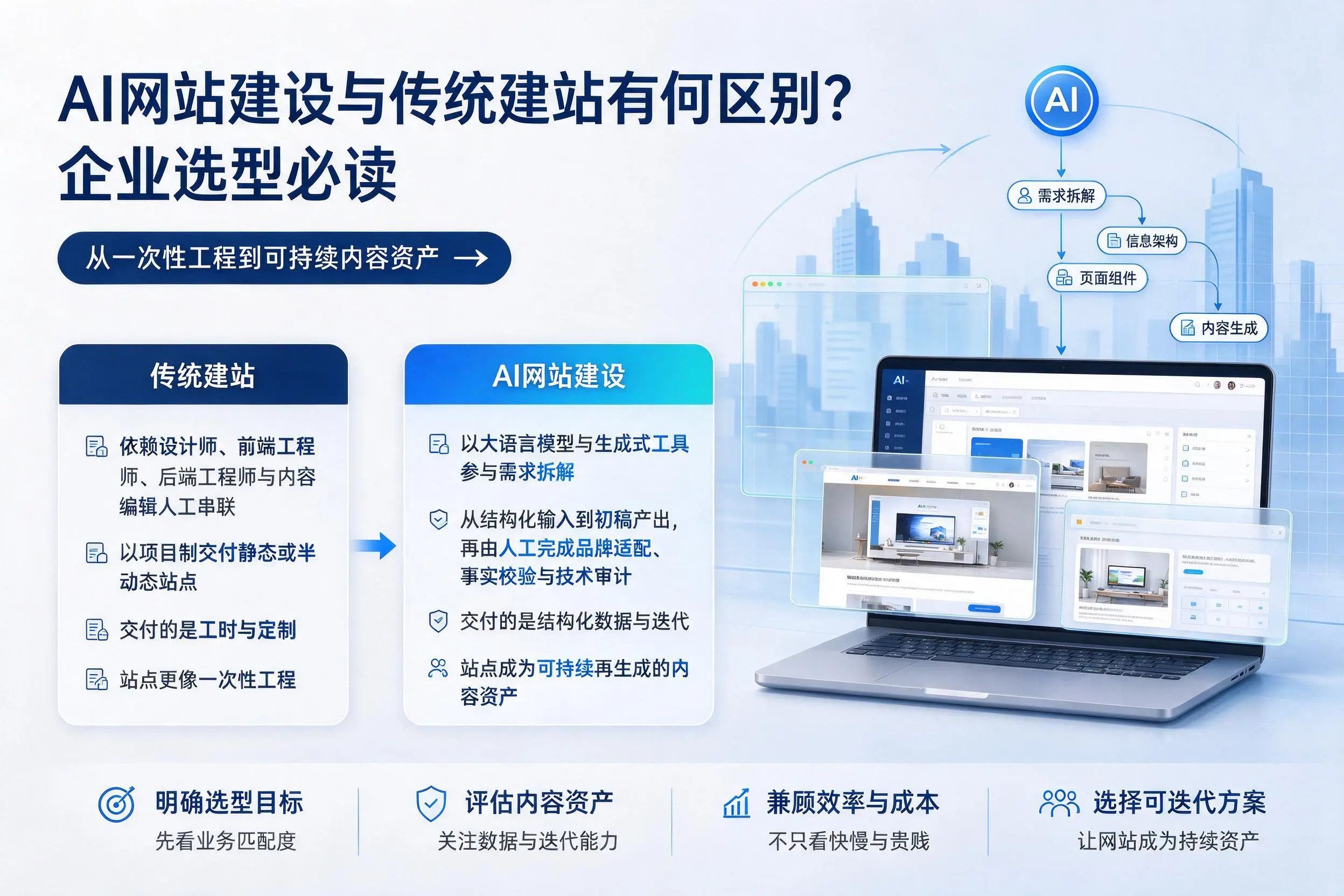 AI网站建设与传统建站有何区别？铜仁企业选型必读