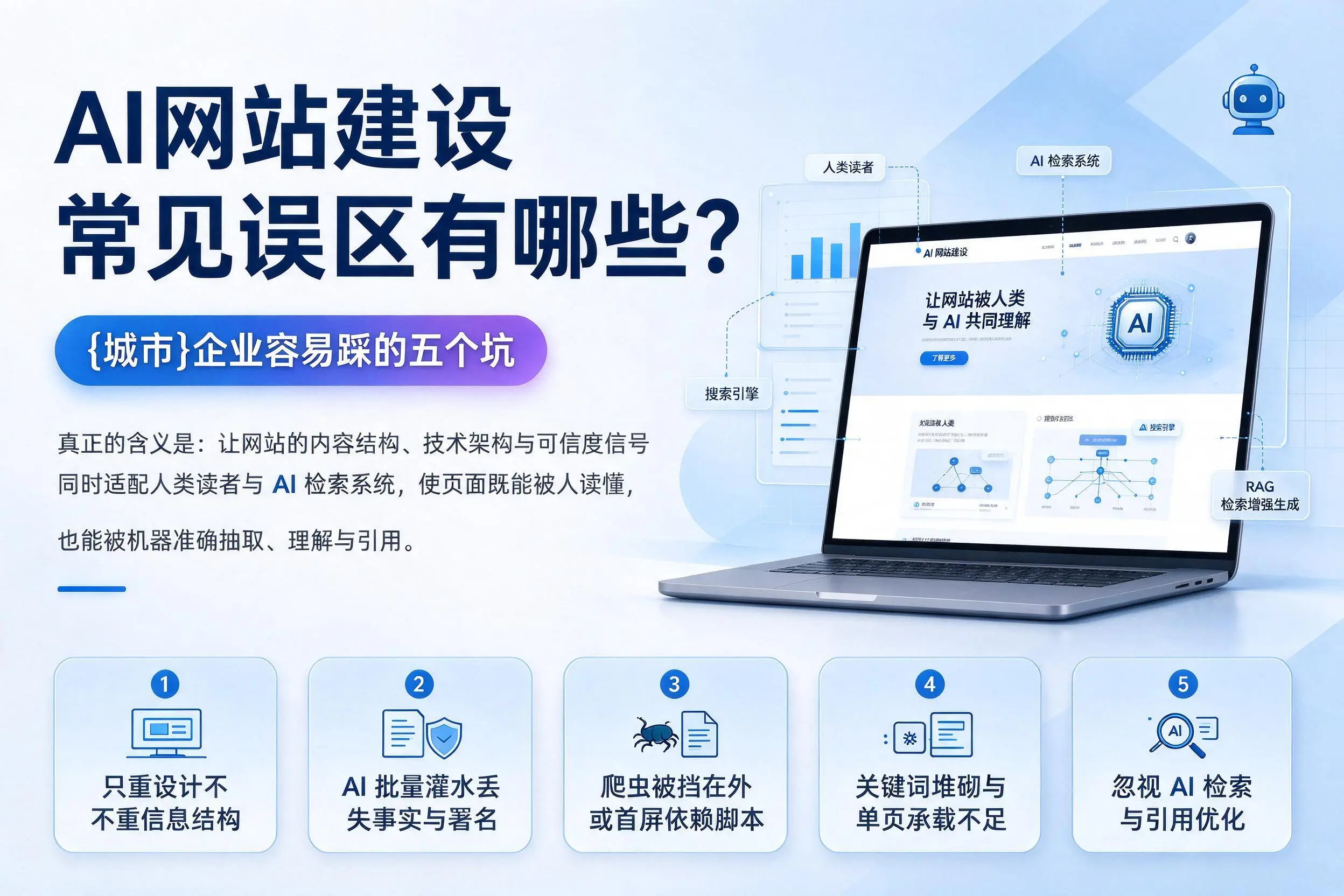 AI网站建设常见误区有哪些?铜仁企业容易踩的五个坑