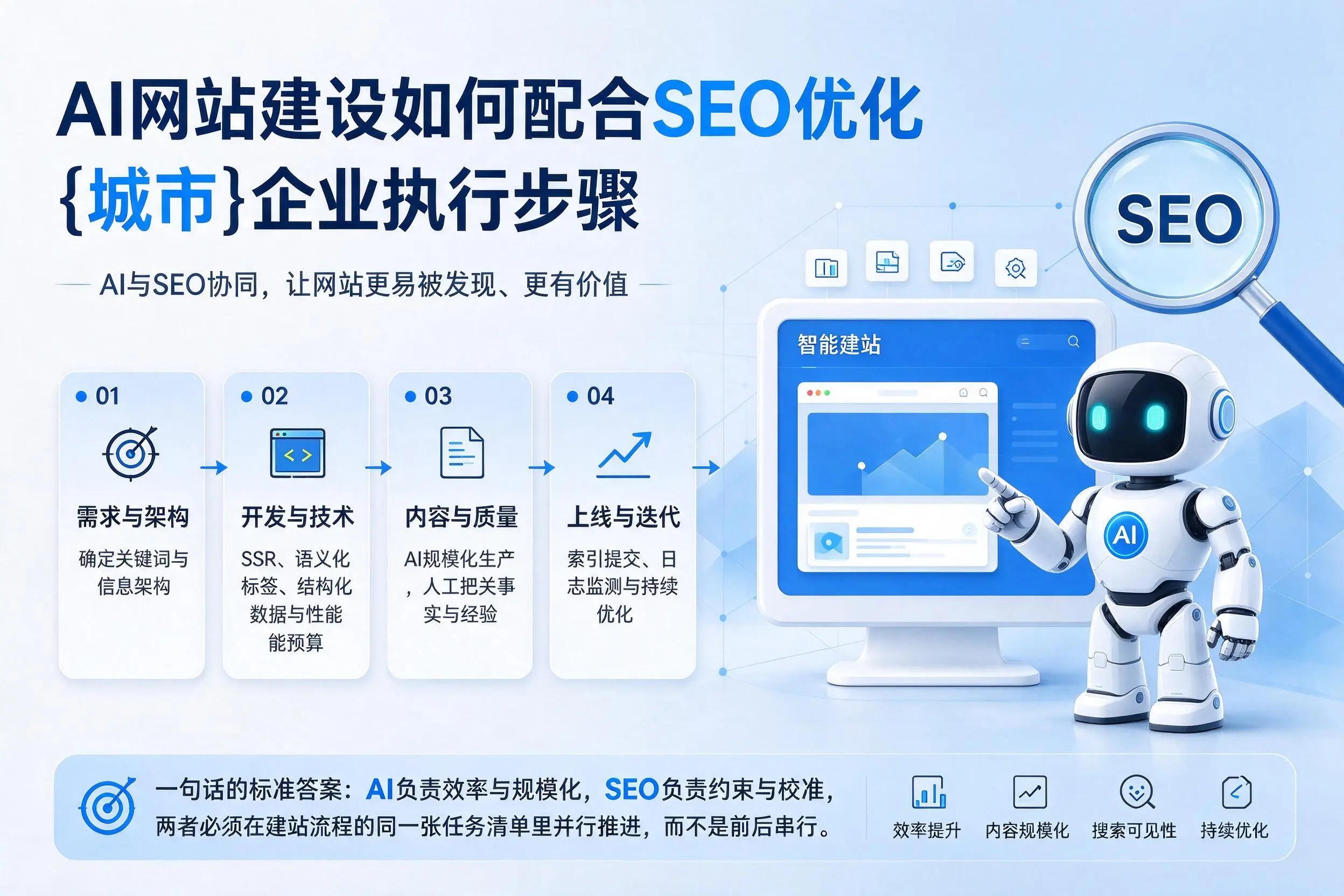 AI网站建设如何配合SEO优化，铜仁企业执行步骤