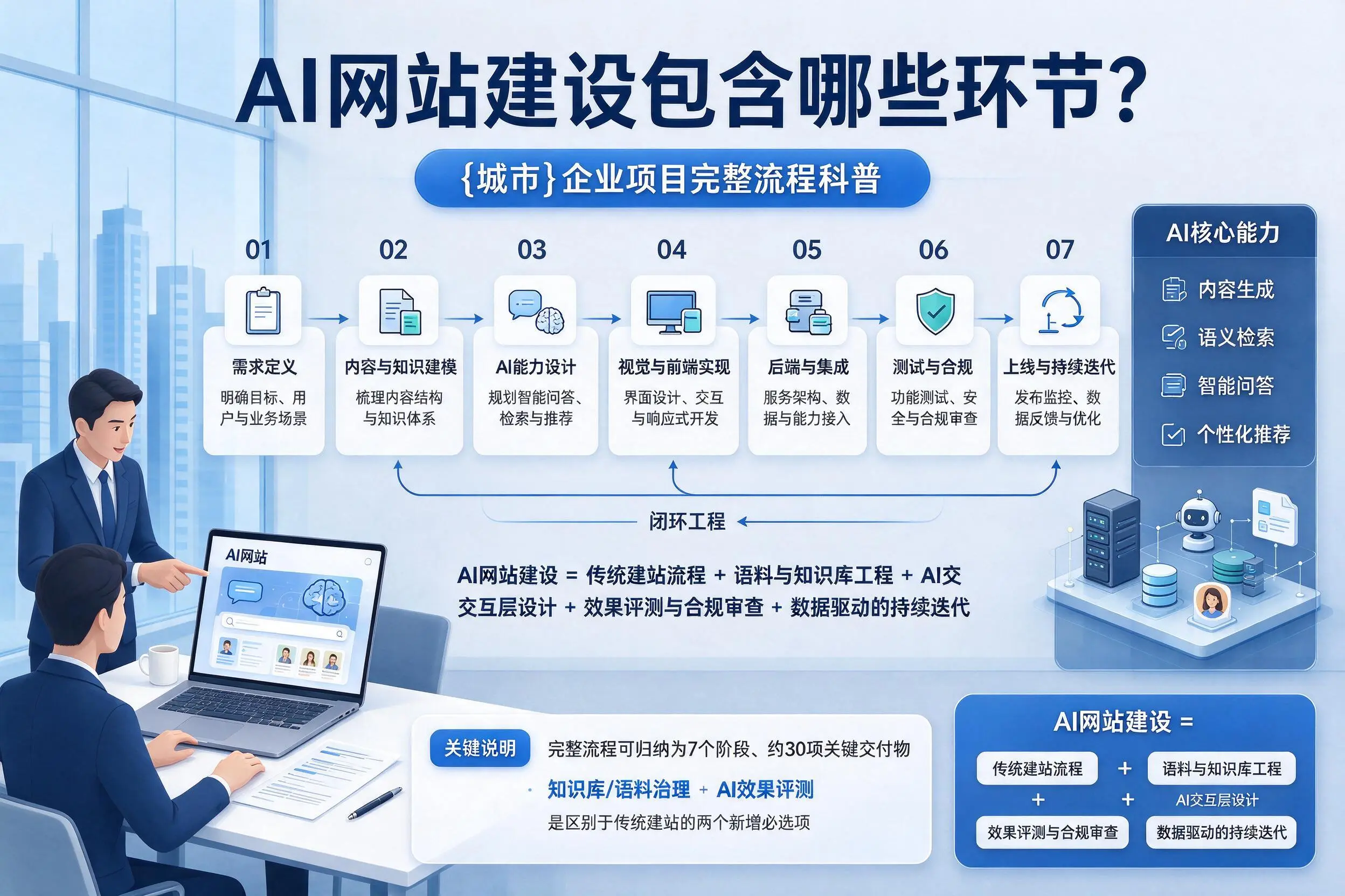 AI网站建设包含哪些环节?铜仁企业项目完整流程科普