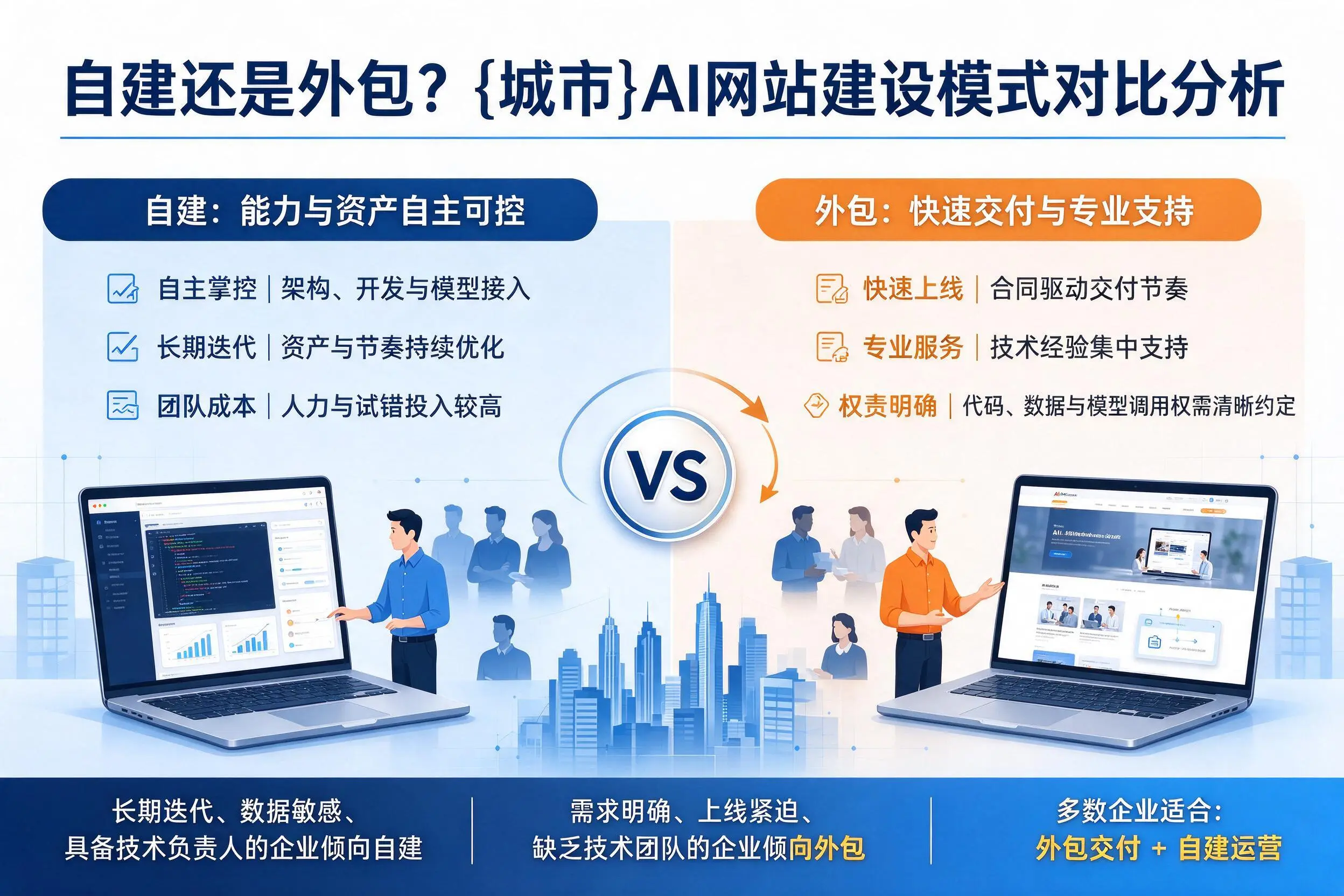 自建还是外包？铜仁AI网站建设模式对比分析