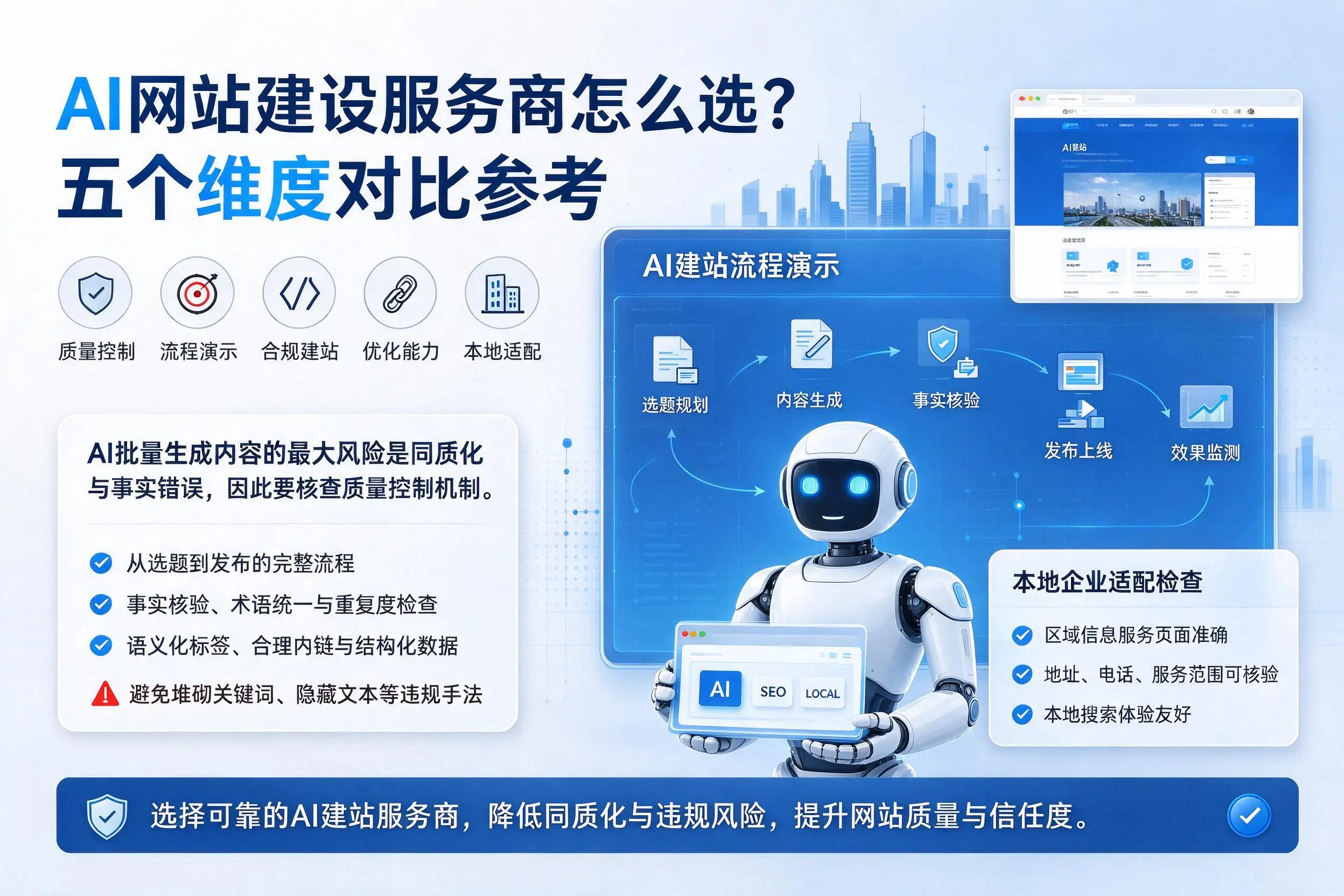铜仁AI网站建设服务商怎么选？五个维度对比参考