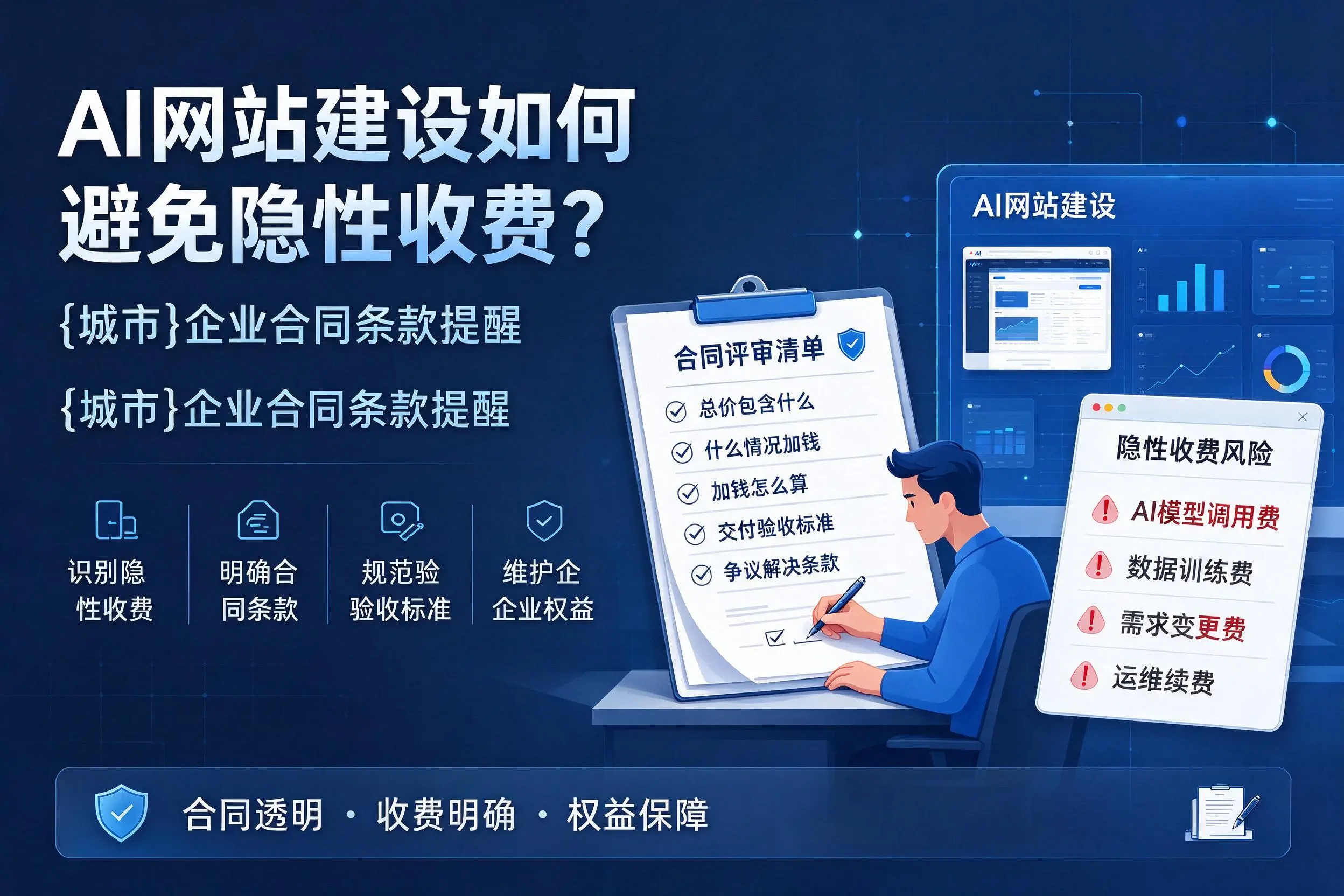 AI网站建设如何避免隐性收费？铜仁企业合同条款提醒
