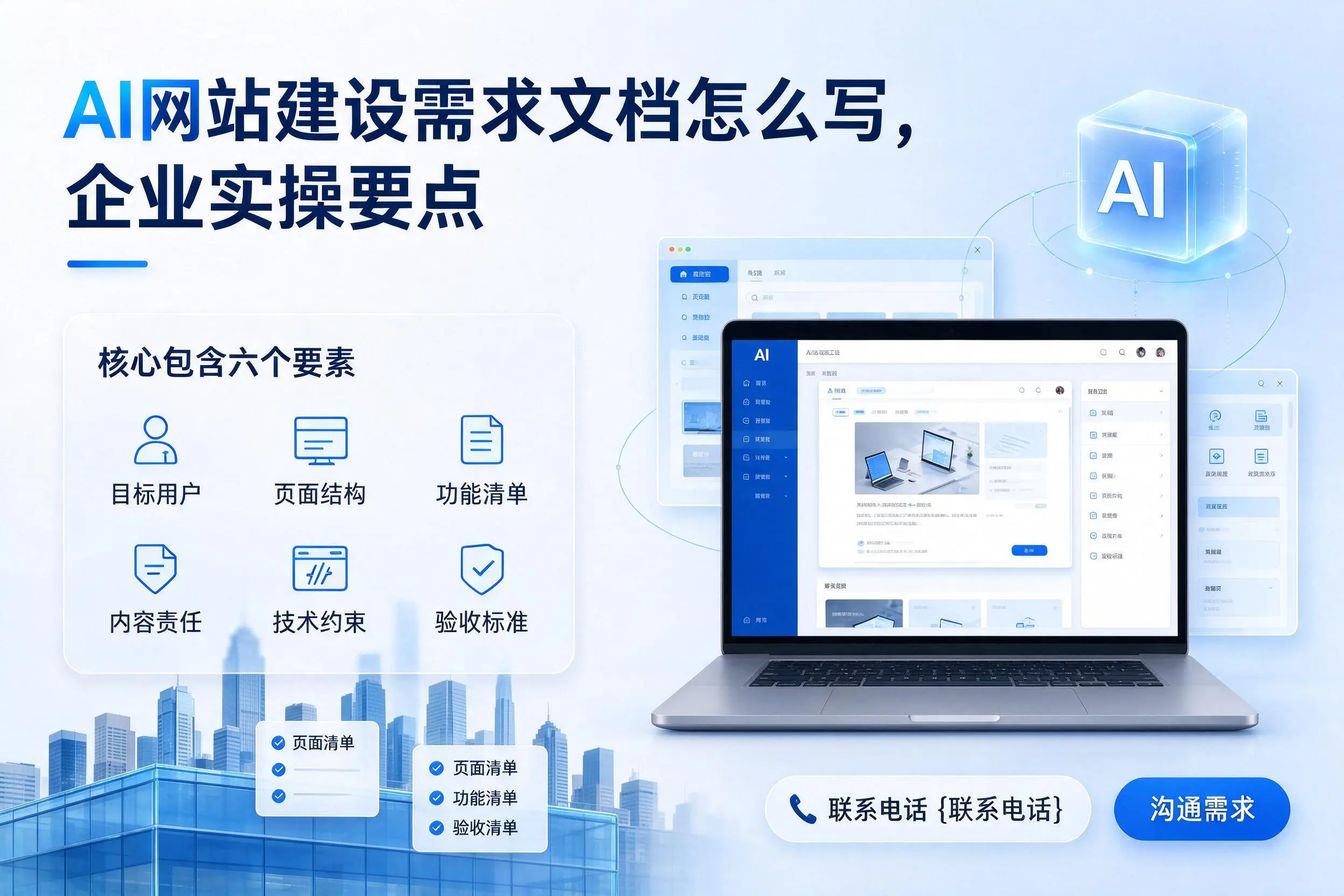 AI网站建设需求文档怎么写，铜仁企业实操要点